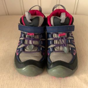 Keen Kid’s Oakridge Mid Boot Waterproof Blue Gray Pink Size 11